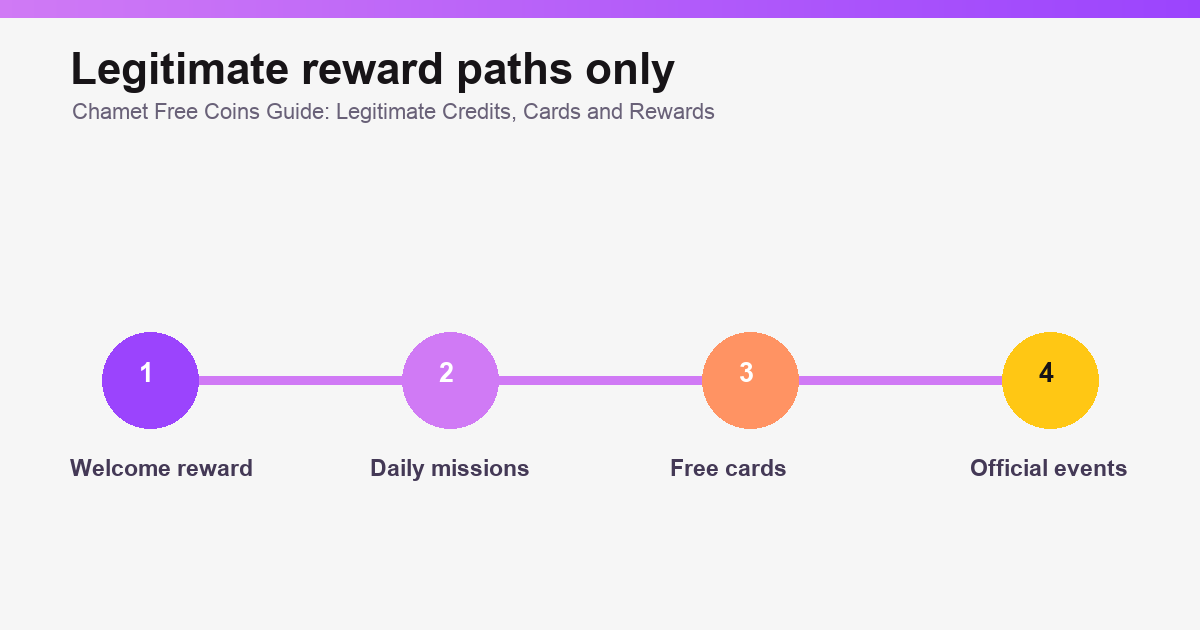 Safety checklist for verifying legitimate Chamet rewards.