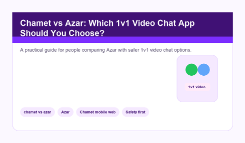 Chamet vs Azar: Global Video Chat Apps Compared cover image