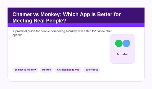Chamet vs Monkey: Real 1v1 Video Chat Compared cover image