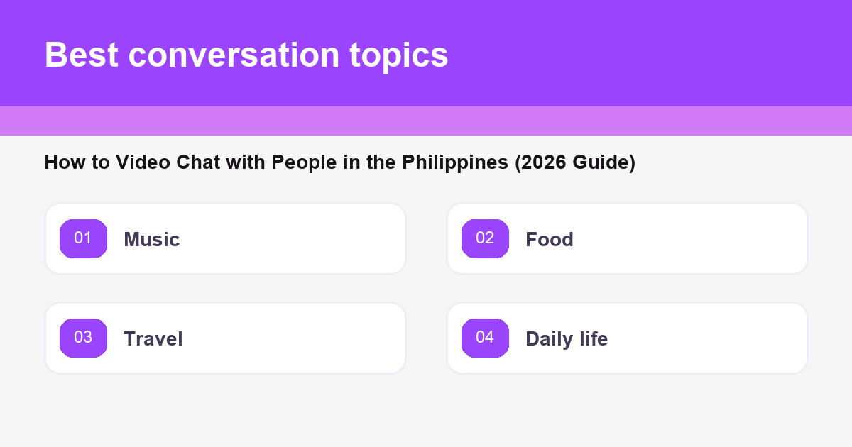 Video Chat Philippines: How to Meet People Safely in 2026 illustration 3.